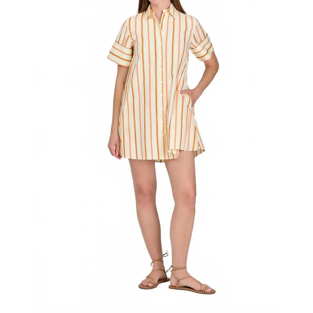 NEW LIVRO dock mini dress in dunmore stripes